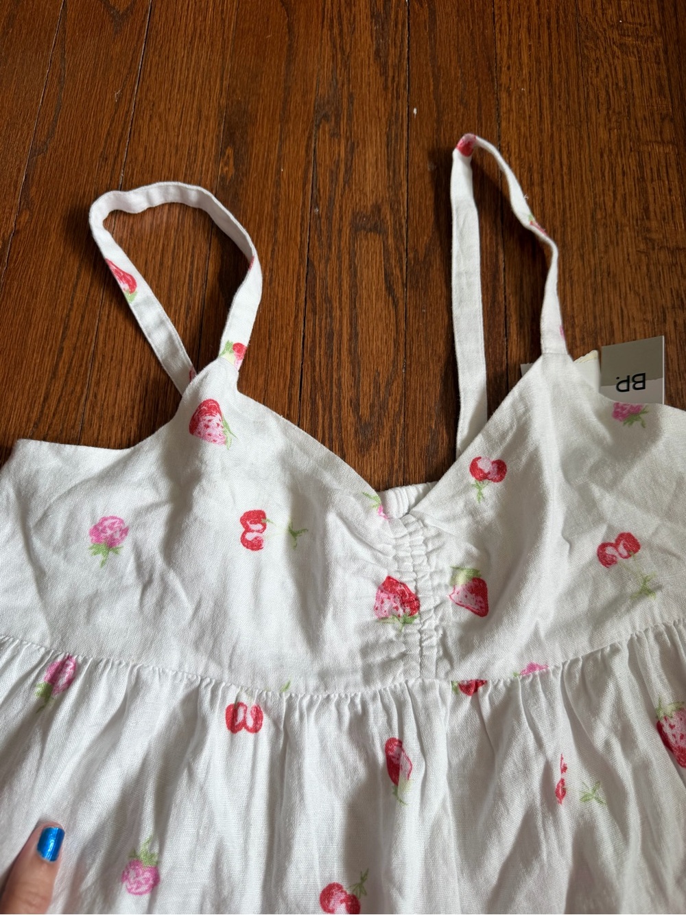 BP White Brilliant Tossed Berries Dress, NWT - Picture 5 of 16